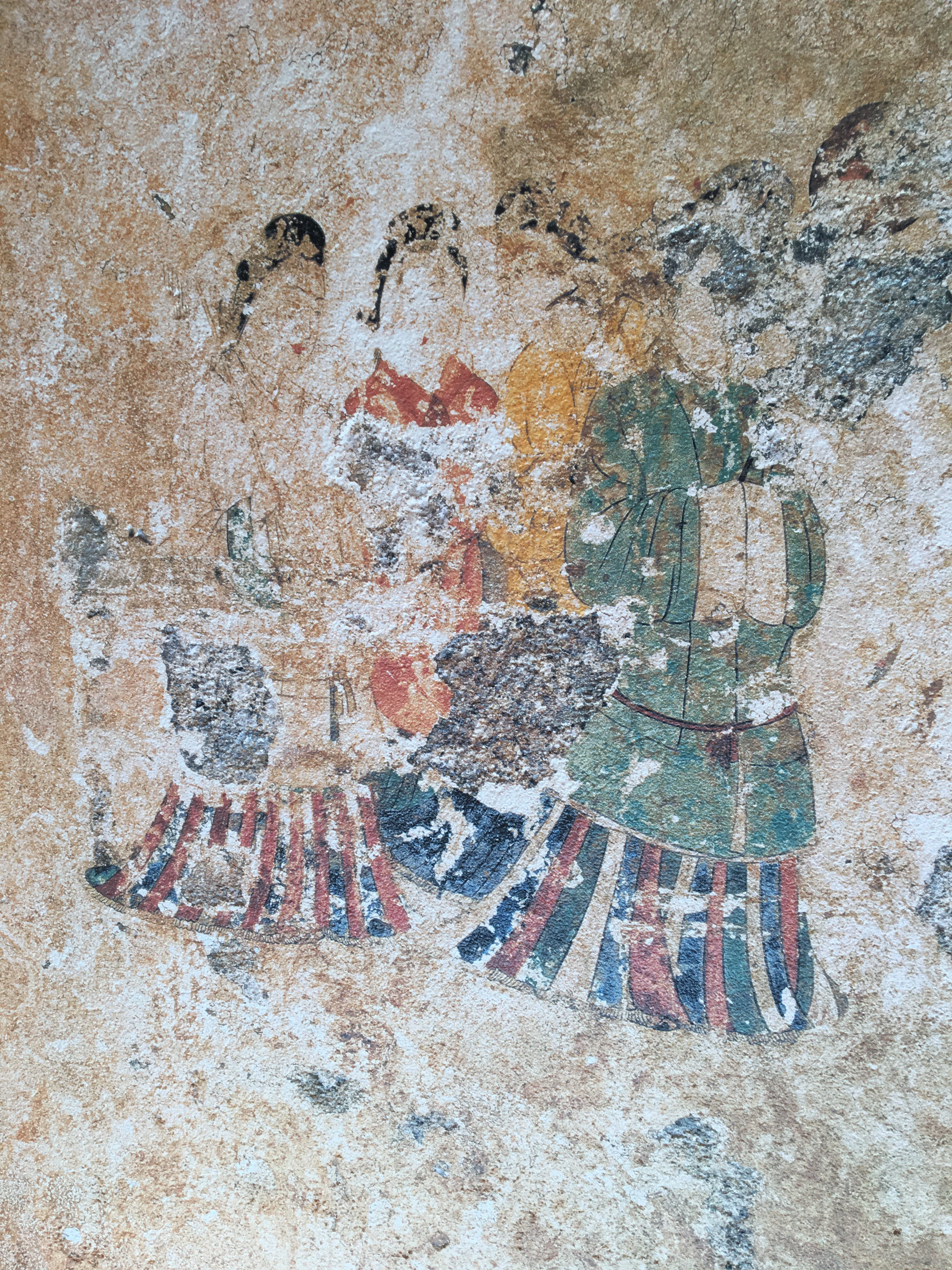 高松塚古墳の漆喰絵画