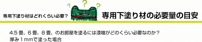 専用下塗り材の必要量の目安