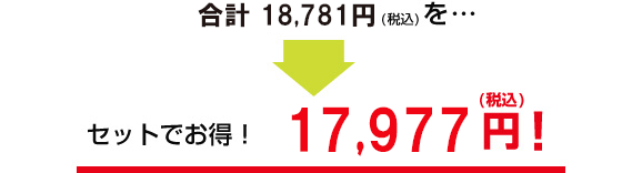 合計18,440円（税込）を…17,650円（税込）！