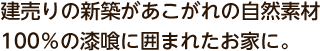 建売りの新築があこがれの自然素材100％の漆喰に囲まれたお家に。